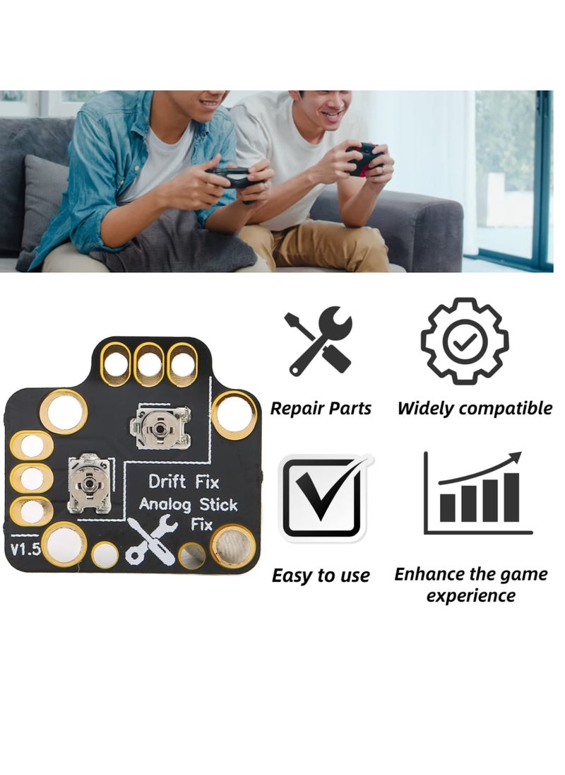 Excefore 10pcs Gamepad Analog Stick Drift Fix Mod, Universal 3D Analog Joystick Drift Fix Mod, Black Easy Using Gamepad Joystick Drift Repair Board, for Game Controllers  - Image 2