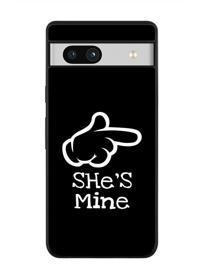 Rugged Black edge case for Google Pixel 7a 5G Slim fit Soft Case Flexible Rubber Edges Anti Drop TPU Gel Thin Cover -  She's mine