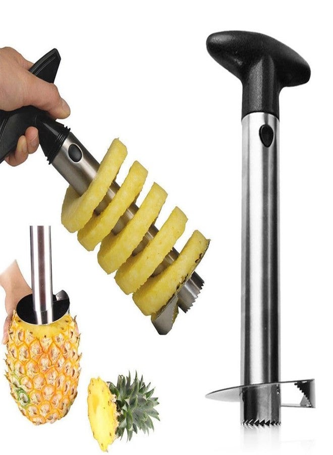 Bright Kitchen 2 Pack Pineapple Slicers Corer Tools Stainless Steel Remove Peel Cut - Image 3
