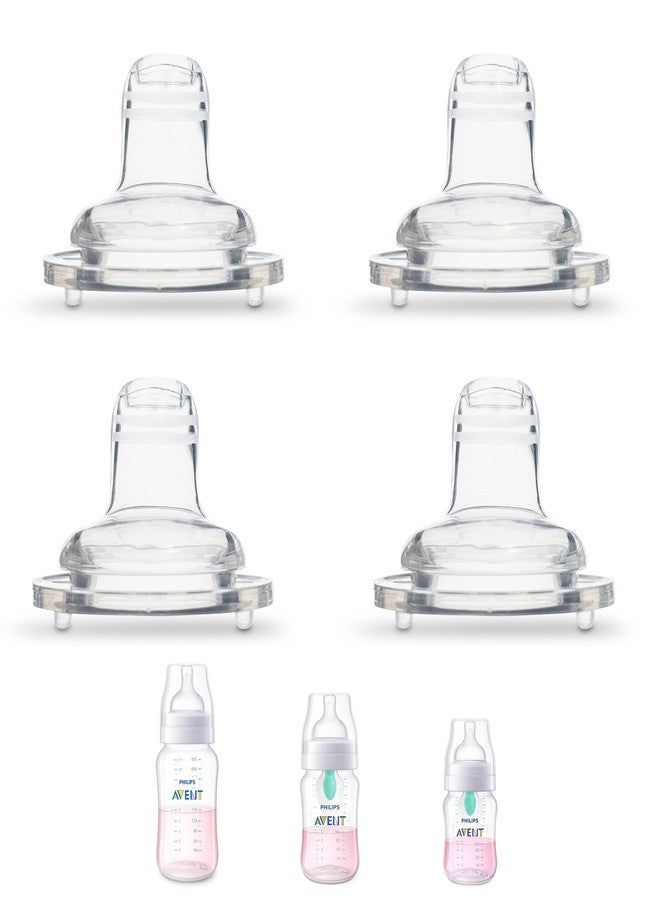 BelBeyo Sippy Spout Nipples for Philips Avent Anti-Colic Baby Bottles, 4-Count, Soft Spout, Food Grade Silicone, Variable Flow, Spill and Leak Proof, BPA-Free, Converts Bottle to Sippy Cup, 4+ Months - Image 1