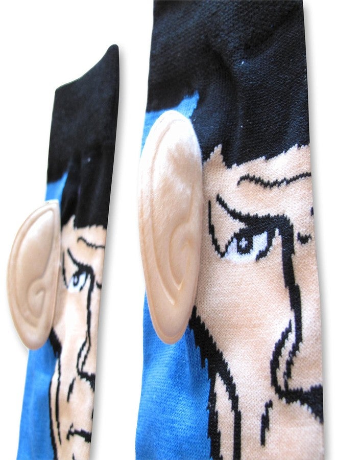 ستار تريك جوارب طويلة بتصميم سبوك من سلسلة ستار تريك، زرقاء، مقاس الجوارب 10-13، مقاس الحذاء 6-12 - Image 3