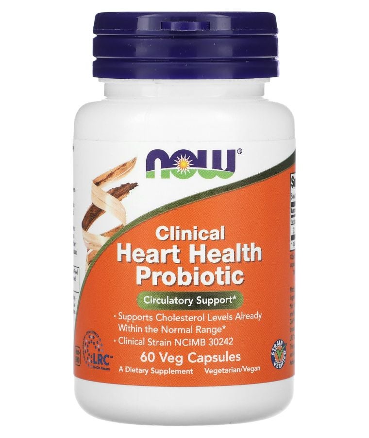 now Clinical Heart Health Probiotic 60 Veg Capsules (117 mg per Capsule)