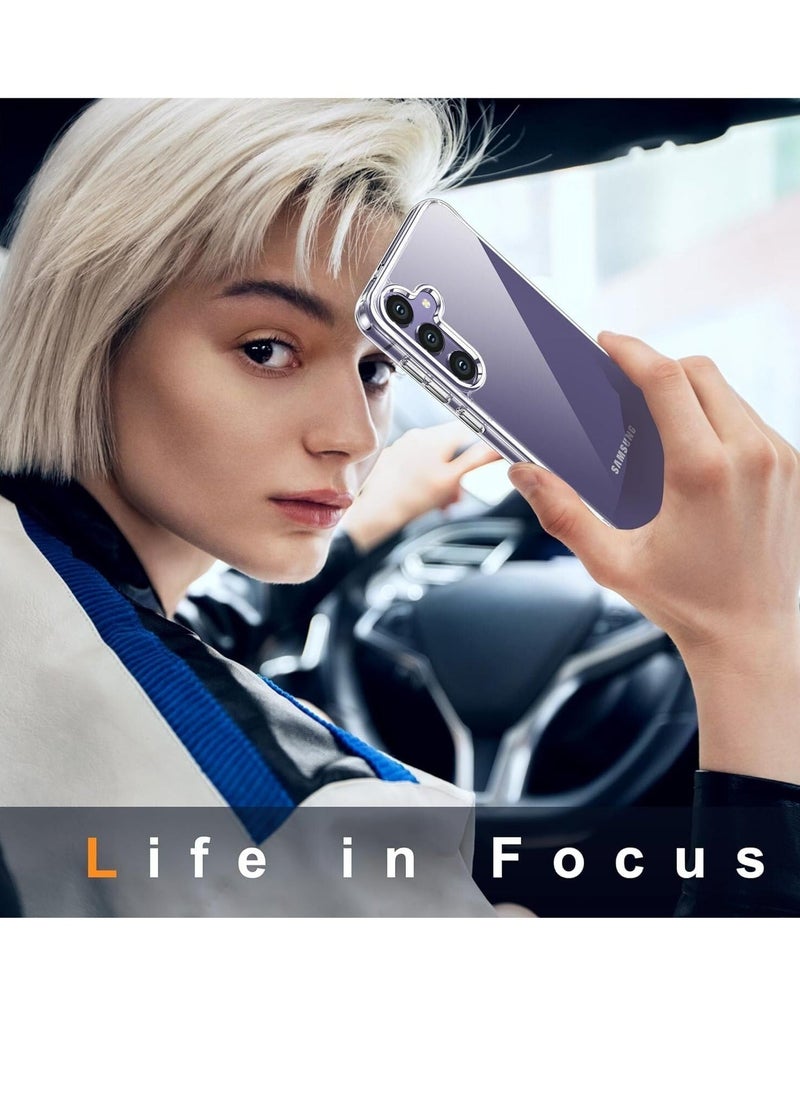 Raxoom Samsung Galaxy S24 Case 5G Clear (6.2inch) Zero-Fingerprints Anti-scratch Hard Back Cover,Slim and Soft TPU Full Coverage Drop Proof for Samsung s24 Case-Clear - Image 4