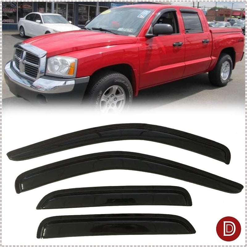 Deebior 94656 Original Side Window Wind Deflector Set for Dodge Dakota 2005-2011 Quad Cab - Image 3