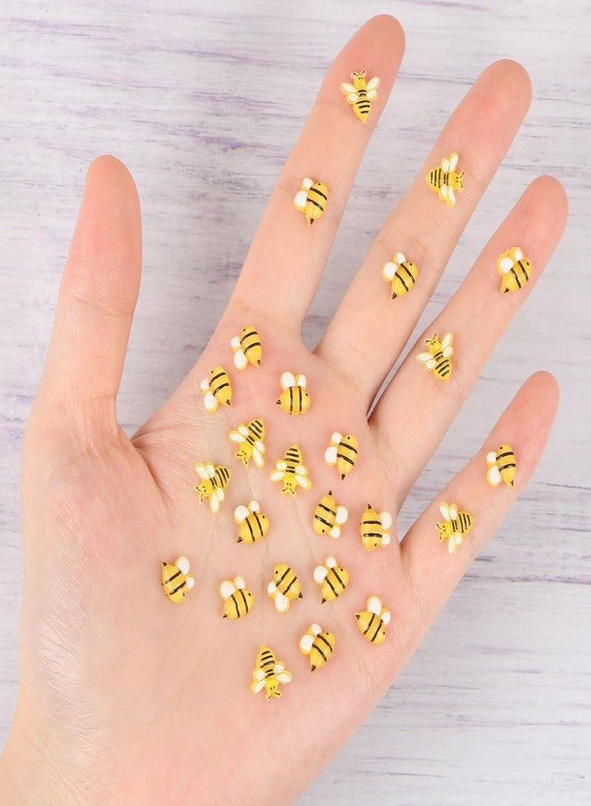 EVERMARKET 200 PCS Tiny Resin Bees for Crafts Mini Bee Dollhouse Miniatures Mini Animals for Car Fairy Garden Micro Landscaping Plant Nail Decoration (Small Bee) - Image 4