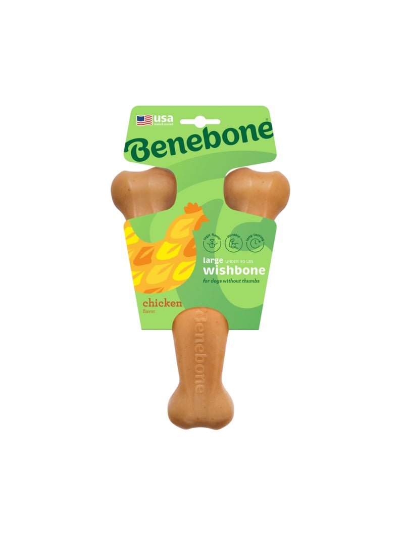 Benebone Wishbone Dog Chew Toy Chicken - Image 1