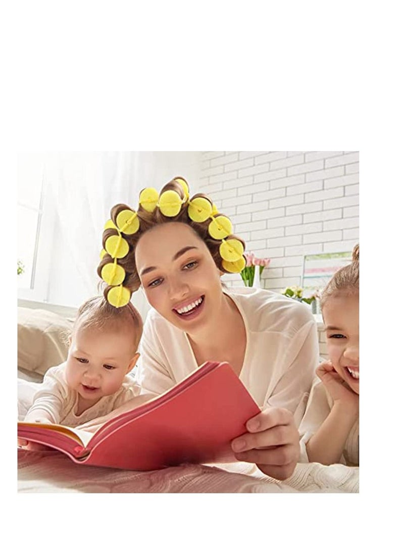 NIBEMINENT Foam Sponge Hair Curl Roller Soft Sleeping Rollers Curvy Wavy Hairstyle Curling Styling Tools 24 Pieces Use for Long Short Ladies and Children Creating Curls  - Image 3