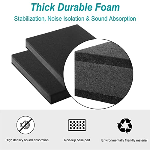AlloverPower for 5''- 8'' Studio Monitor Speaker Noise Isolation Pads 3-Layer Acoustic Stand Riser Foam Subwoofer Isolation Pad Audio Vibration Platform Stabilizer - Image 3