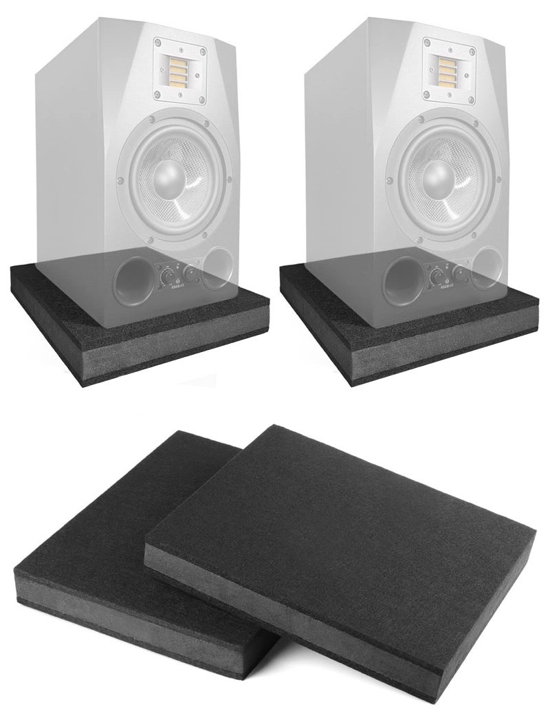 AlloverPower for 5''- 8'' Studio Monitor Speaker Noise Isolation Pads 3-Layer Acoustic Stand Riser Foam Subwoofer Isolation Pad Audio Vibration Platform Stabilizer - Image 1