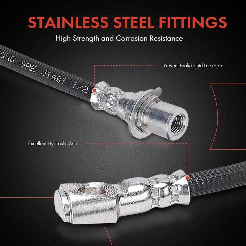 A-Premium Brake Hydraulic Hose for Chevrolet Blazer & GMC Jimmy - Image 4