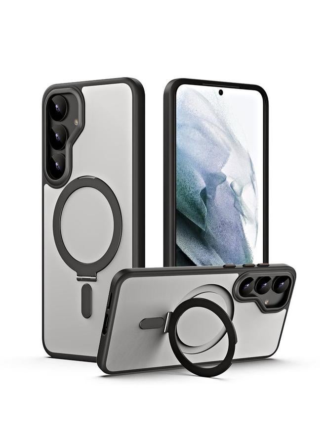 اس-توب جراب لهاتف Samsung Galaxy S25 5G MagSafe Airbag مقاوم للصدمات مع حامل قابل للطي - Image 1