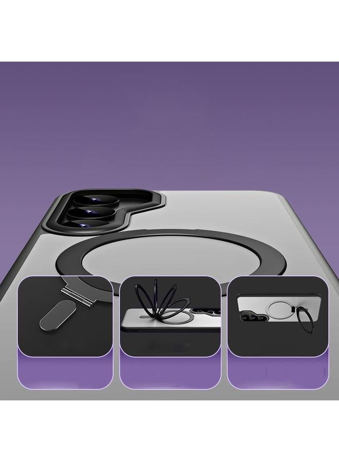 اس-توب جراب لهاتف Samsung Galaxy S25 5G MagSafe Airbag مقاوم للصدمات مع حامل قابل للطي - Image 5