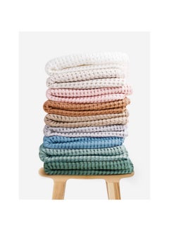 Konssy Konssy Waffle Baby Blankets, Nursery Blankets for Boys Girls, Swaddle Blankets Neutral Soft Lightweight Toddler and Kids Throw Blankets(Blue)  - Image 4
