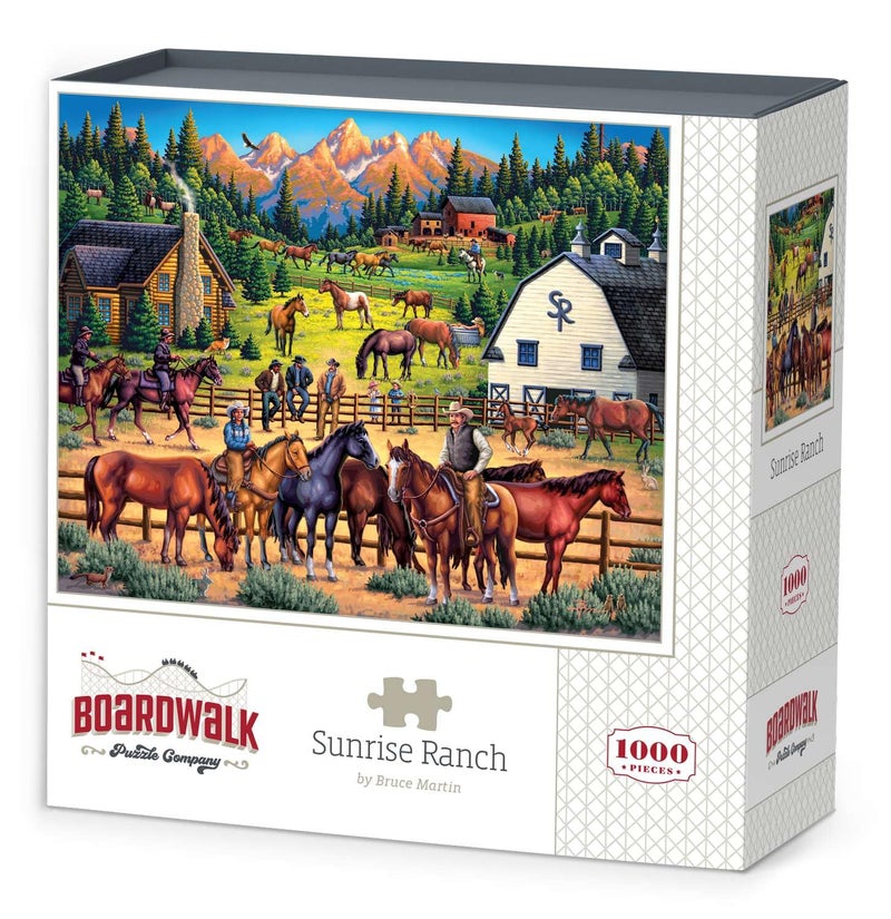 Dowdle Boardwalk Puzzles Sunrise Ranch  1000 Piece Jigsaw Puzzle for Adults  Made in USA - Image 1