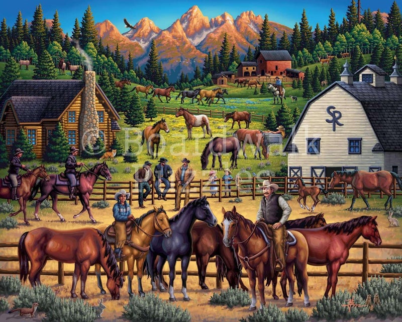 Dowdle Boardwalk Puzzles Sunrise Ranch  1000 Piece Jigsaw Puzzle for Adults  Made in USA - Image 2