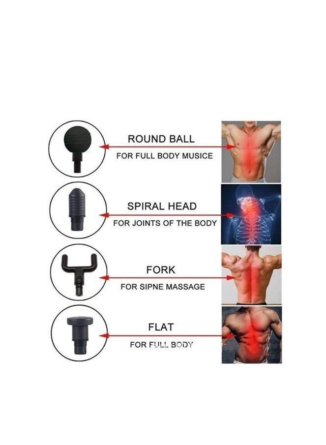 طقم مسدس تدليك للأنسجة العميقة مع حقيبة - Image 2