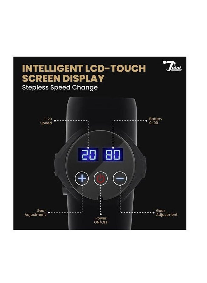 طقم مسدس تدليك للأنسجة العميقة مع حقيبة - Image 3