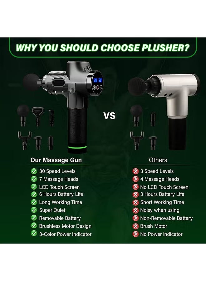 طقم مسدس تدليك للأنسجة العميقة مع حقيبة - Image 5