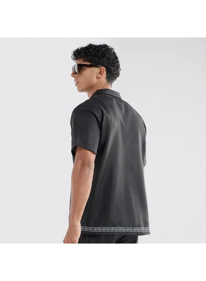 Splash FAV Regular Fit Printed Shirt with Short Sleeves