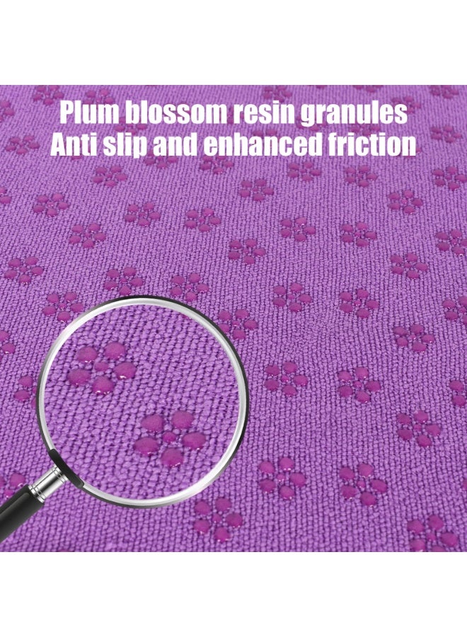 jaexest Non-Slip Sweat Absorbent Yoga Mat Towel - With Grip Dots for Hot Yoga & Pilates, Quick-Drying, Includes Carry Bag (Purple) - Image 5