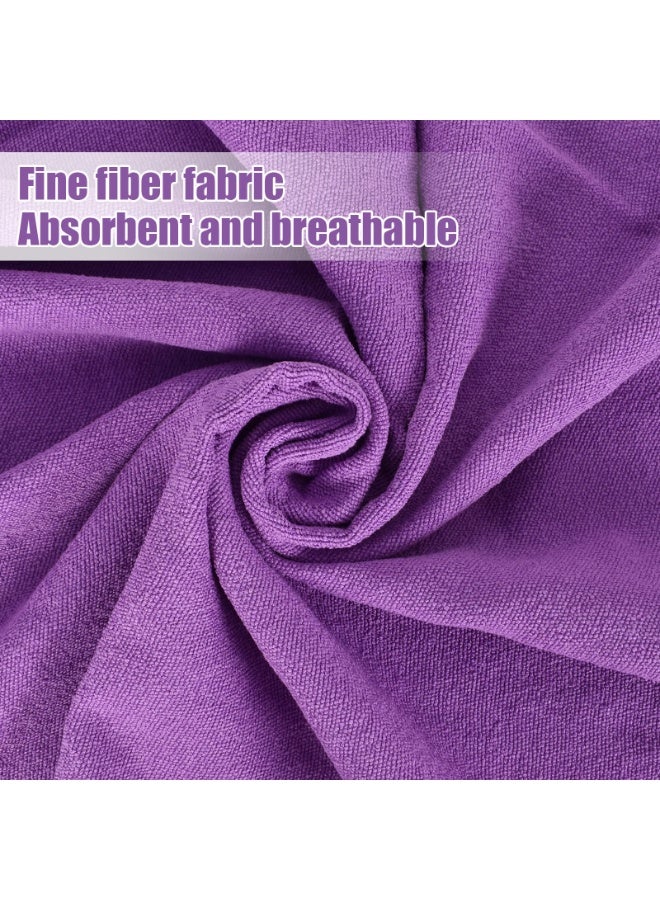 jaexest Non-Slip Sweat Absorbent Yoga Mat Towel - With Grip Dots for Hot Yoga & Pilates, Quick-Drying, Includes Carry Bag (Purple) - Image 4