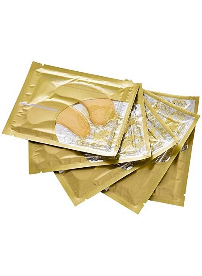 Theshiry - Theshiry 10 Pairs Collagen Crystal Eye Mask and 10 Pcs Collagen Crystal Lip Mask, Anti Aging Eye and Lip Mask, Collagen Crystal Mask Set (Gold) - Image 1