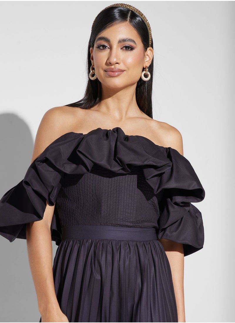 Threadz by Ajooni - Plisse Color Block Dress - Image 1