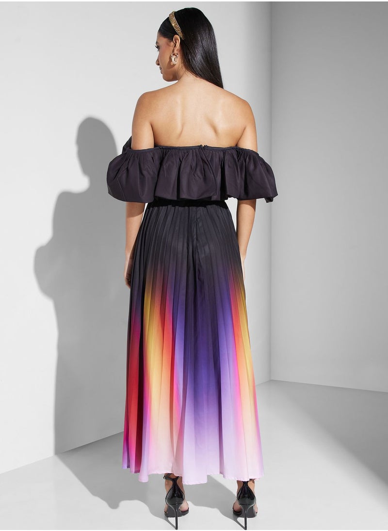 Threadz by Ajooni - Plisse Color Block Dress - Image 1