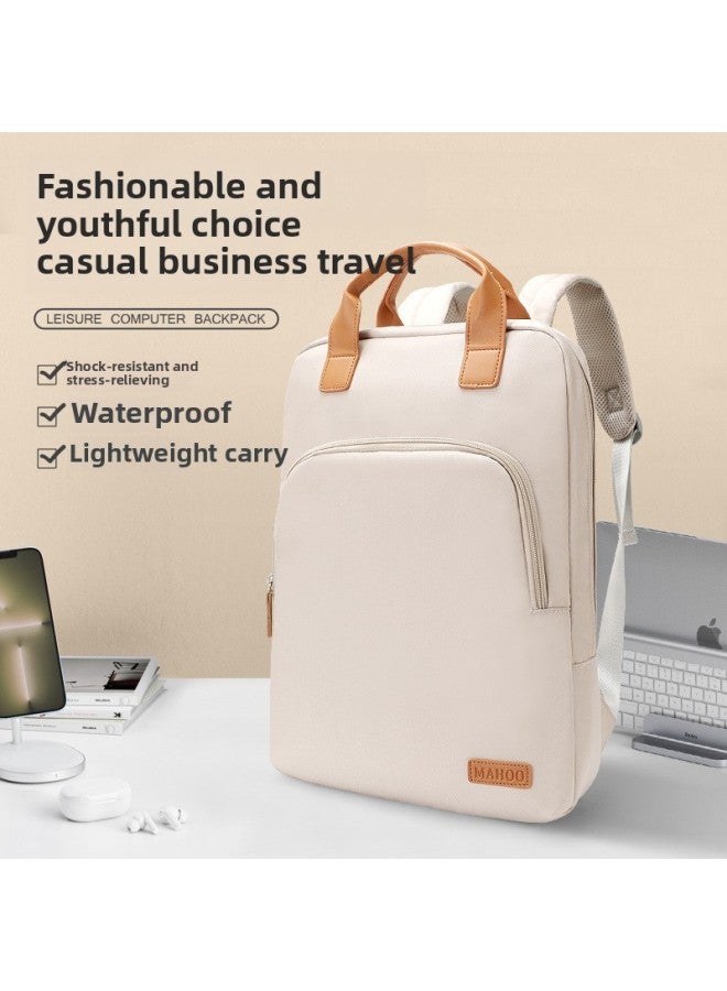 Backshoulder Laptop Bag Women's 13.3 Inch 14 Inch 15.6 Inch Air Cushion Protection For Lenovo For Apple Dell-Color:Brono Backpack Light Purple-Size:13.3-14inch Medium - Image 2