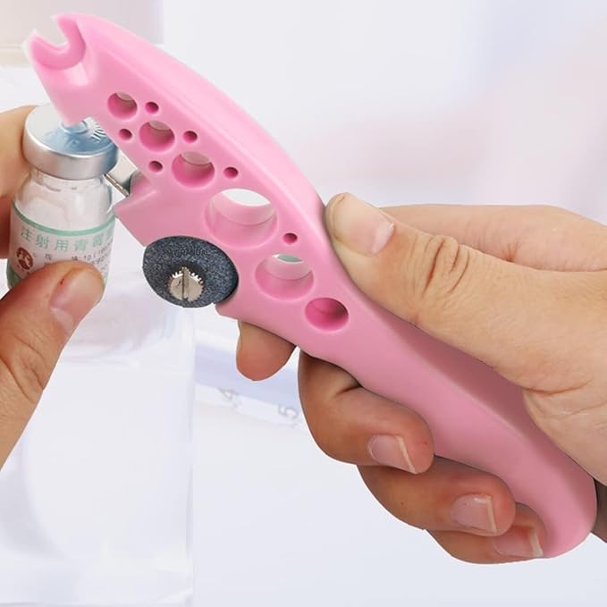 Bindex Ampule Cutter with 5 Replaceable Grinding Wheels Ampoule Cutter for Doctors Glass Bottle Cutter Ampule Breaker Suitable for Home Daily or Medical Use Cut The Ampoule - Image 2