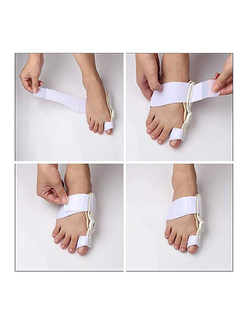 AS SEEN ON TV Toe Separator Valgus Bunion Toes Corrector Orthotics Feet Bone Thumb Adjuster Correction Straighter Splint White - Image 1