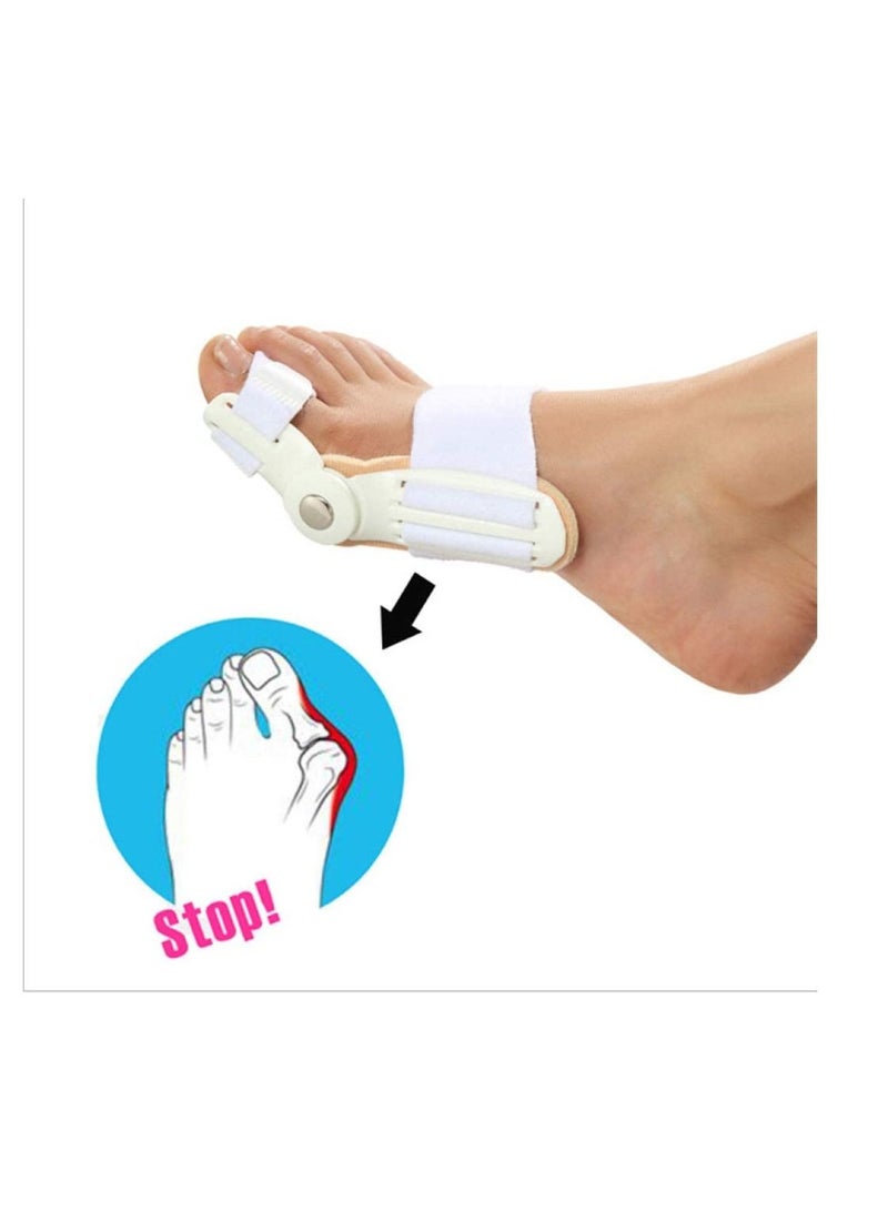 AS SEEN ON TV Toe Separator Valgus Bunion Toes Corrector Orthotics Feet Bone Thumb Adjuster Correction Straighter Splint White - Image 2