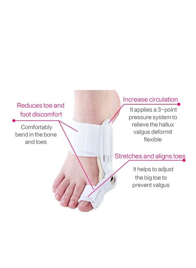 AS SEEN ON TV Toe Separator Valgus Bunion Toes Corrector Orthotics Feet Bone Thumb Adjuster Correction Straighter Splint White - Image 5
