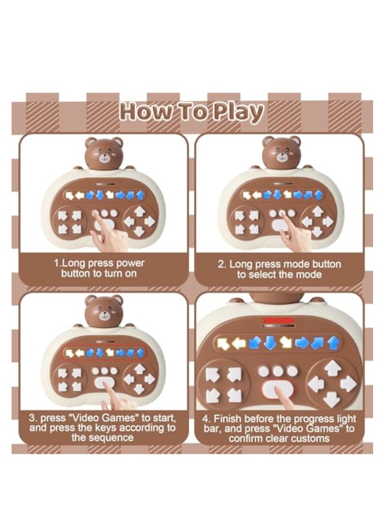 Zikra Speed Pushing Game, Quick Push Pop Game, Light Up Game Pop It Fidget Toys, Stress Relief Puzzle Game, Handheld Pop It Games for Family Kids Adults - Image 3