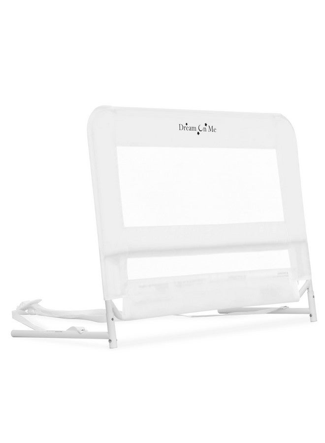 دريم أون مي حاجز سرير شبكي خفيف الوزن قابل للتعديل من دريم أون مي للأطفال الصغار، مصنوع من نسيج شبكي قابل للتهوية، مناسب لجميع أنواع الأسرة، حاجز حماية سرير بنظام تثبيت معزز، أبيض - Image 1