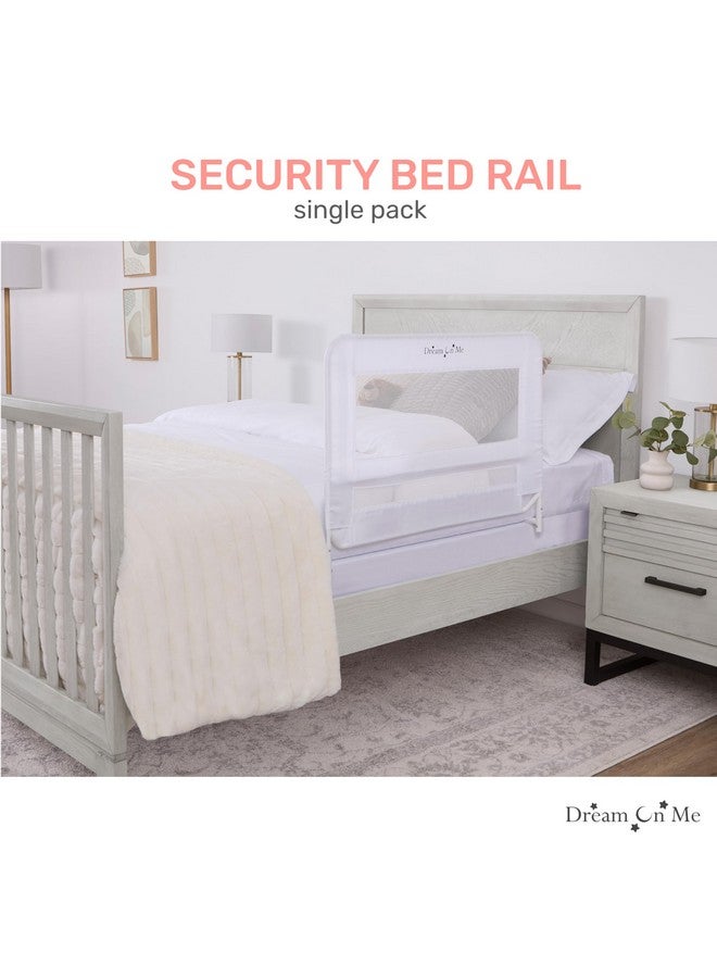 دريم أون مي حاجز سرير شبكي خفيف الوزن قابل للتعديل من دريم أون مي للأطفال الصغار، مصنوع من نسيج شبكي قابل للتهوية، مناسب لجميع أنواع الأسرة، حاجز حماية سرير بنظام تثبيت معزز، أبيض - Image 2