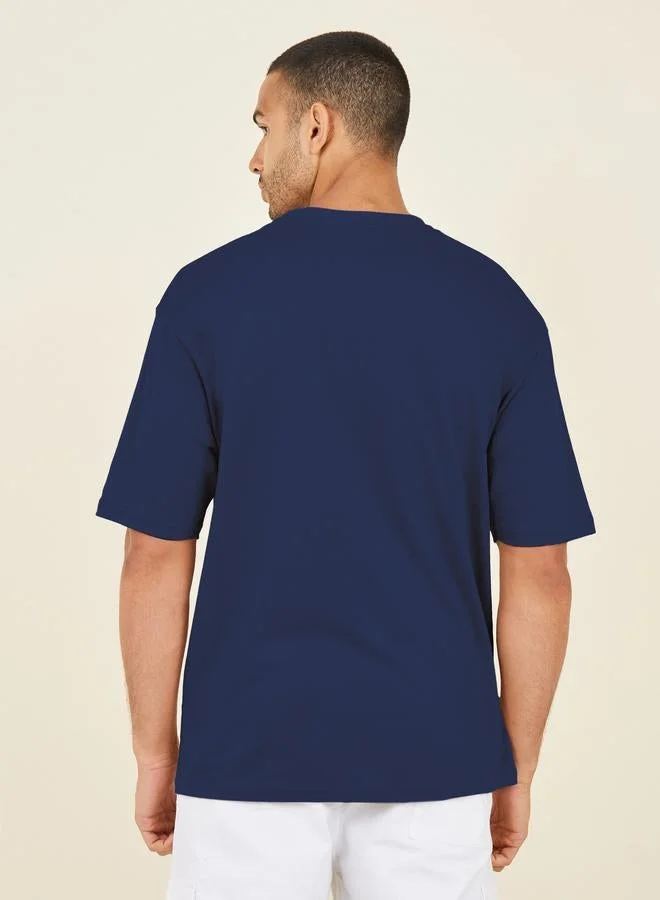 Styli Styli Contrast Seam Piping Detail Oversized T-Shirt