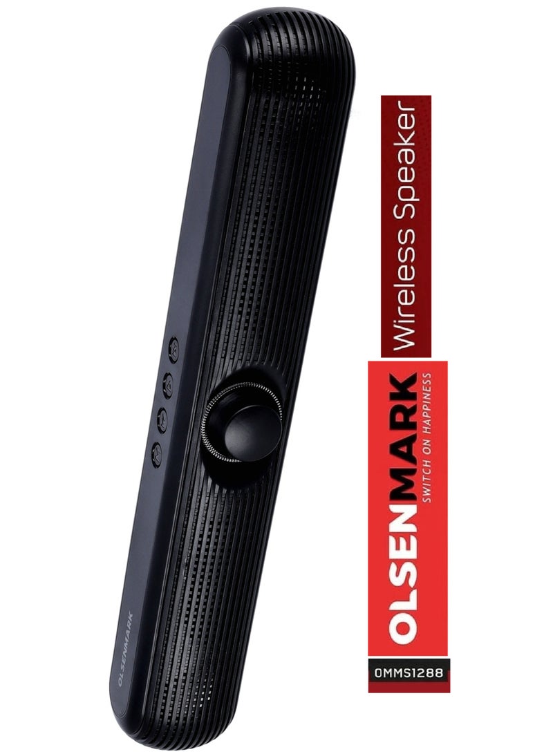 Olsenmark Wireless Speaker Bluetooth FM USB TF Card AUX Input TWS 2x5W Speaker Mini Sound Bar for PC Home Theater OMMS1288 - Image 1