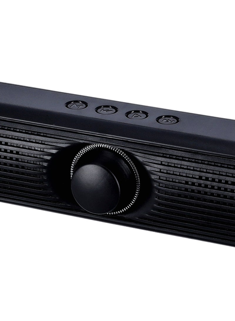 Olsenmark Wireless Speaker Bluetooth FM USB TF Card AUX Input TWS 2x5W Speaker Mini Sound Bar for PC Home Theater OMMS1288 - Image 4