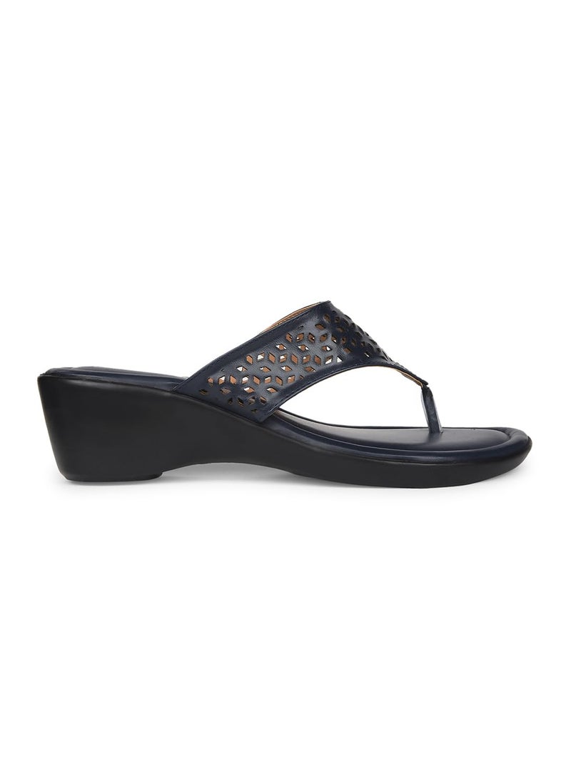 Bata Rimini Thong Women's Blue Heels - 5 UK (6719904) - Image 3