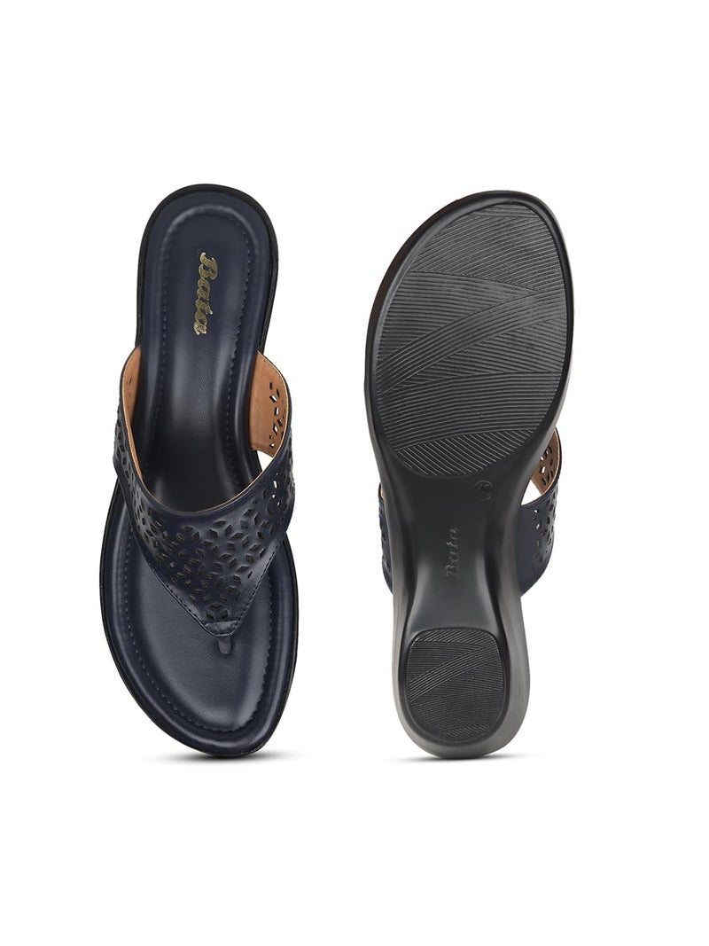 Bata Rimini Thong Women's Blue Heels - 5 UK (6719904) - Image 5