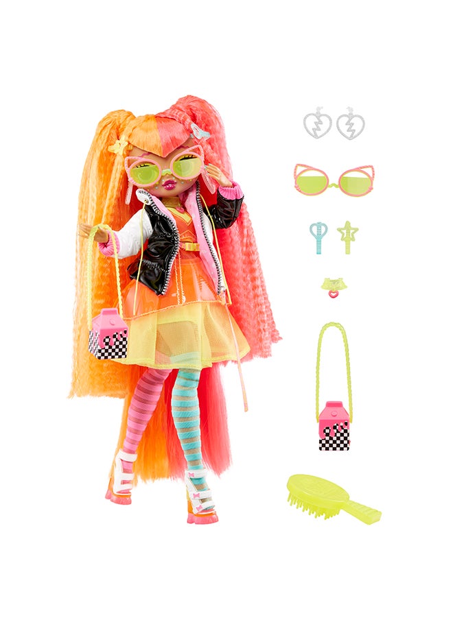 L.O.L. SURPRISE! L.O.L. Surprise! 707 OMG Fierce Fashion Doll -  Neonlicious, 11.5-inch Doll with Surprises Including Outfits and Accessories  - Image 3