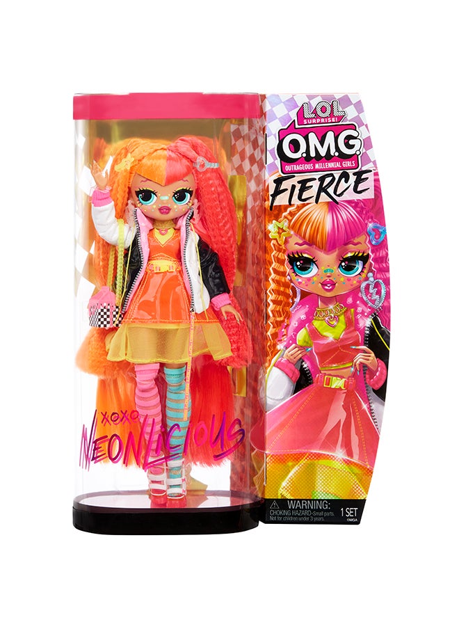 L.O.L. SURPRISE! L.O.L. Surprise! 707 OMG Fierce Fashion Doll -  Neonlicious, 11.5-inch Doll with Surprises Including Outfits and Accessories  - Image 1