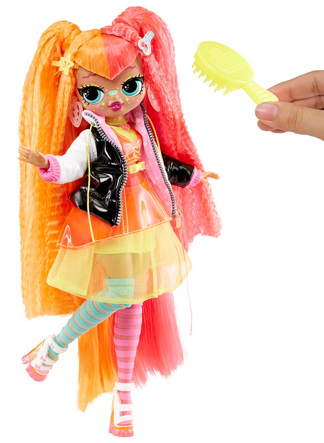 L.O.L. SURPRISE! L.O.L. Surprise! 707 OMG Fierce Fashion Doll -  Neonlicious, 11.5-inch Doll with Surprises Including Outfits and Accessories  - Image 2