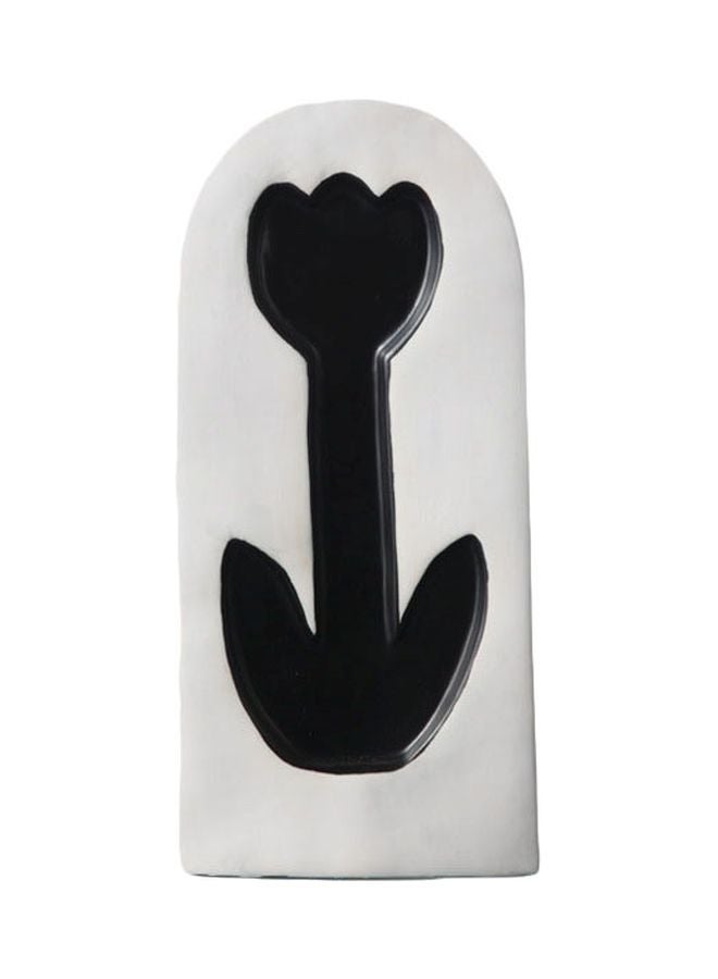 NIBEMINENT Decorative Flower Vase Black/White 25.5x12.5cm - Image 1