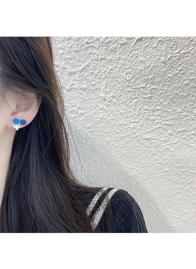 Generic - 12 Pair Flower Pattern Stud Earrings - Image 1