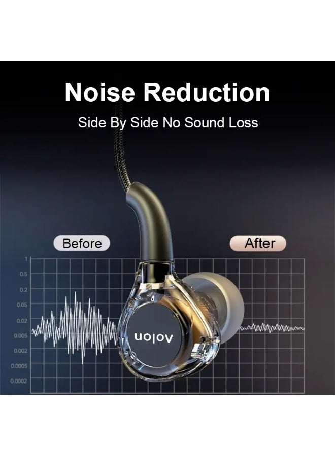 AOLON Wired Type-C In-Ear Wired Earphones with Mic - 7, 1 Surround Sound Wired Earbuds - Noise Isolating In-Ear Headphones - Image 5