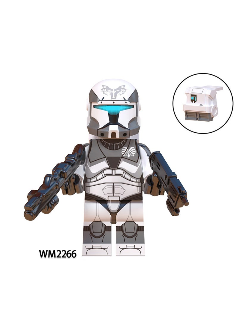 null - TV Movie Series Clone Trooper Wolf Regiment Heavy Assembling Building Blocks Figure Bag-WM6128 - Image 1