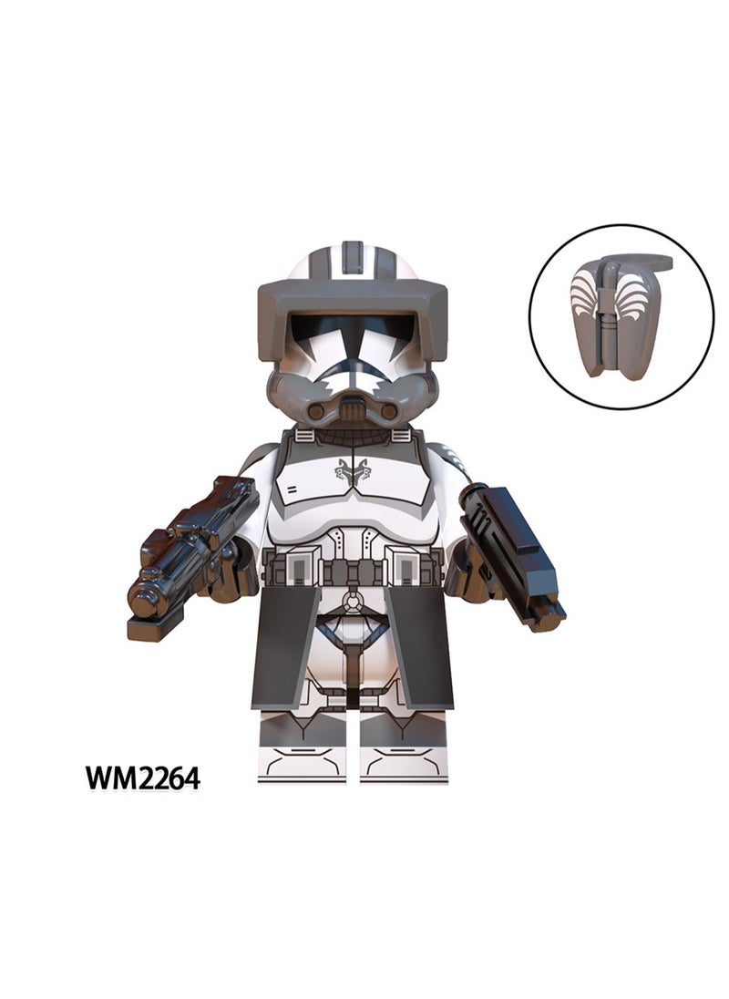 null - TV Movie Series Clone Trooper Wolf Regiment Heavy Assembling Building Blocks Figure Bag-WM6128 - Image 1