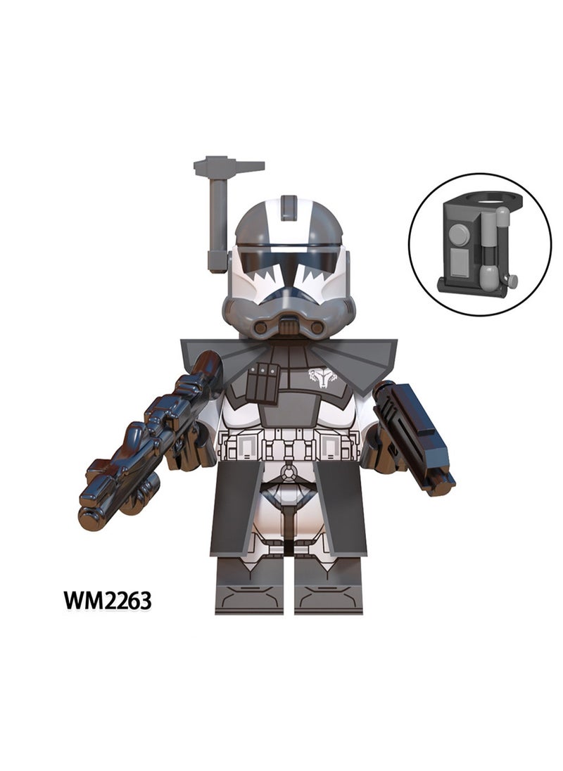 null - TV Movie Series Clone Trooper Wolf Regiment Heavy Assembling Building Blocks Figure Bag-WM6128 - Image 1